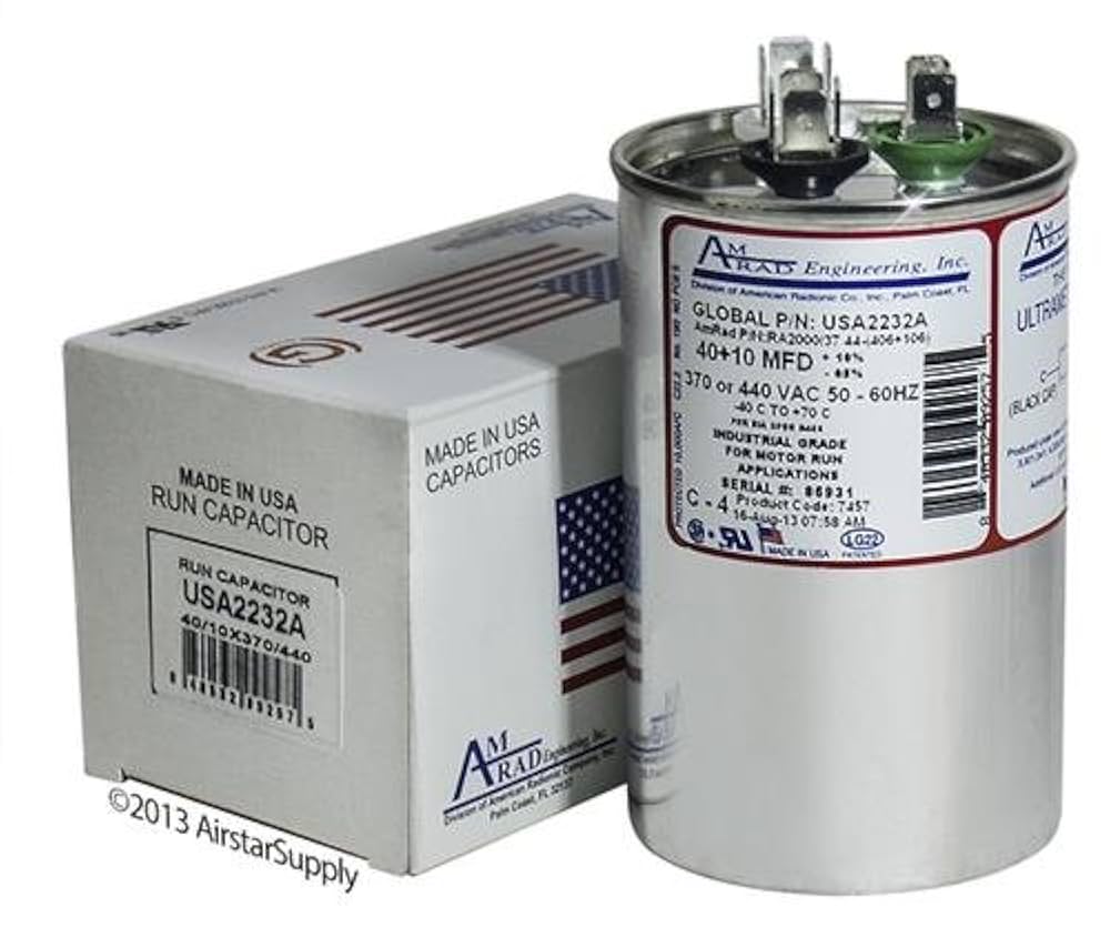 Aerovox Z26S4450W01 Replacement - 40 + 10 uf/Mfd 370/440 VAC